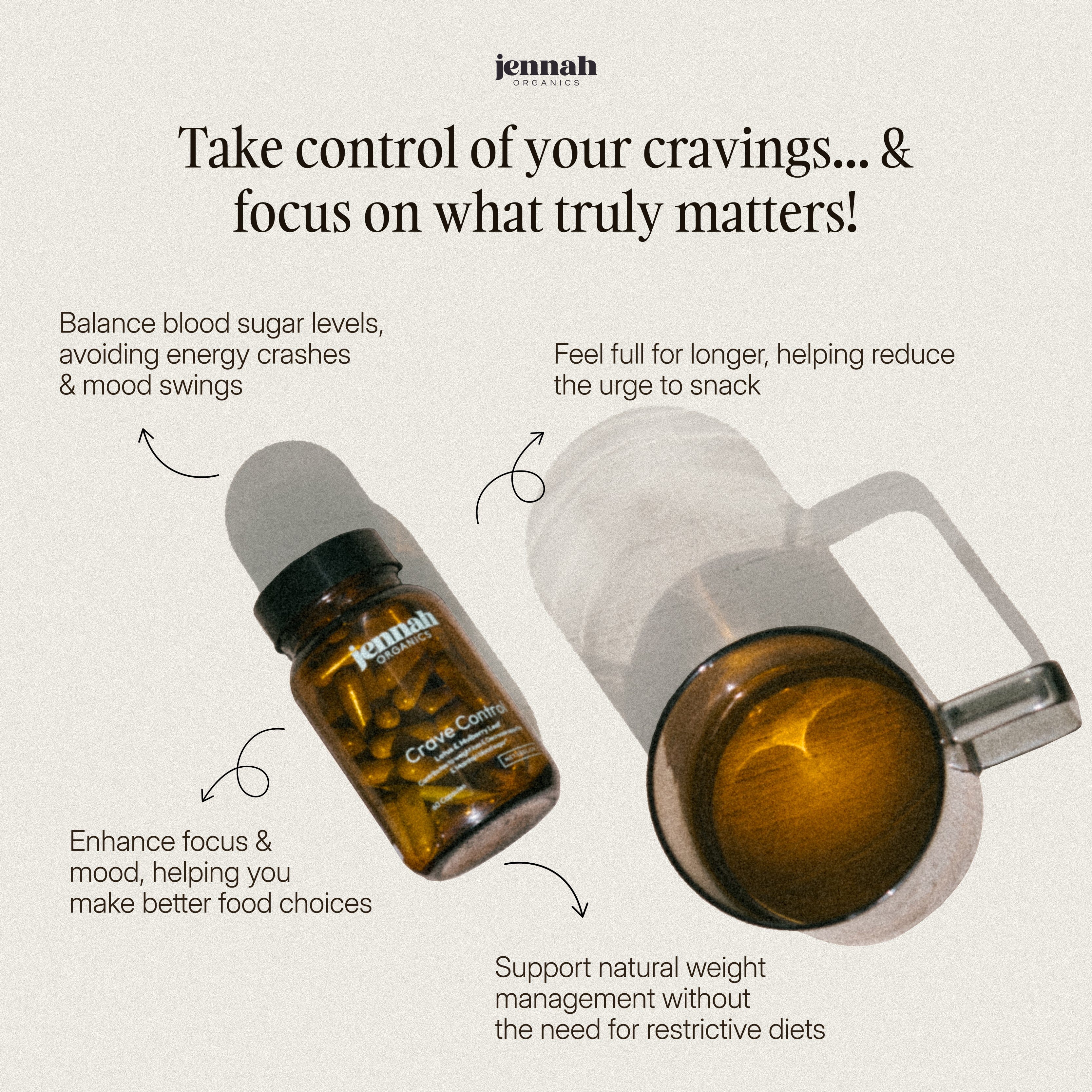 Crave Control | Reduce Sugar Cravings, Water Retention & Snacking