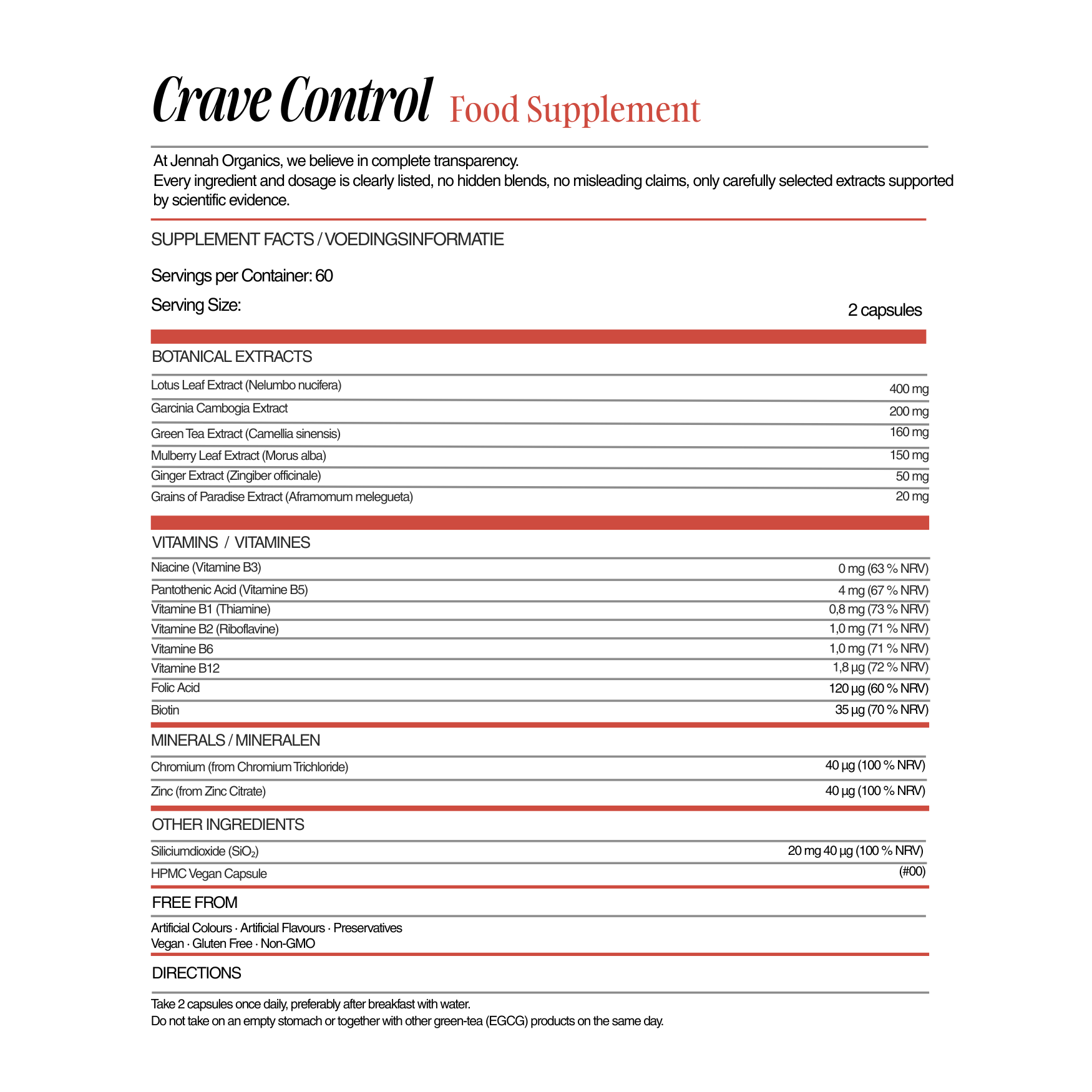 Crave Control | Reduce Sugar Cravings, Water Retention & Snacking