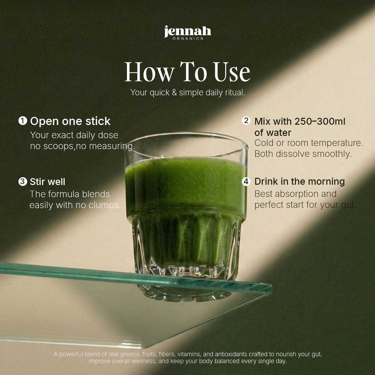 Daily Greens | 20+ Superfoods, Prebiotics & Postbiotics in One Stick